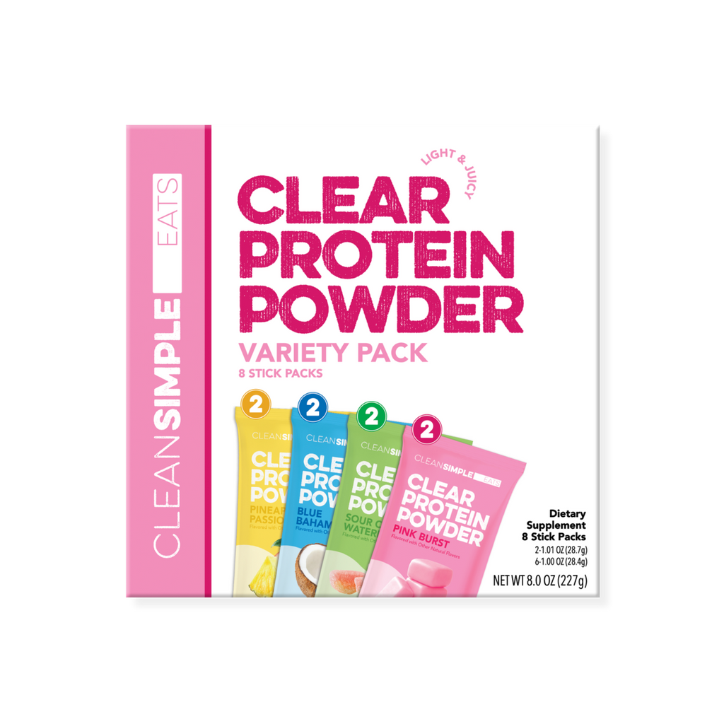 cleansimpleeats Clear Protein Powder: Variety Pack (8 Single Serving Packs)