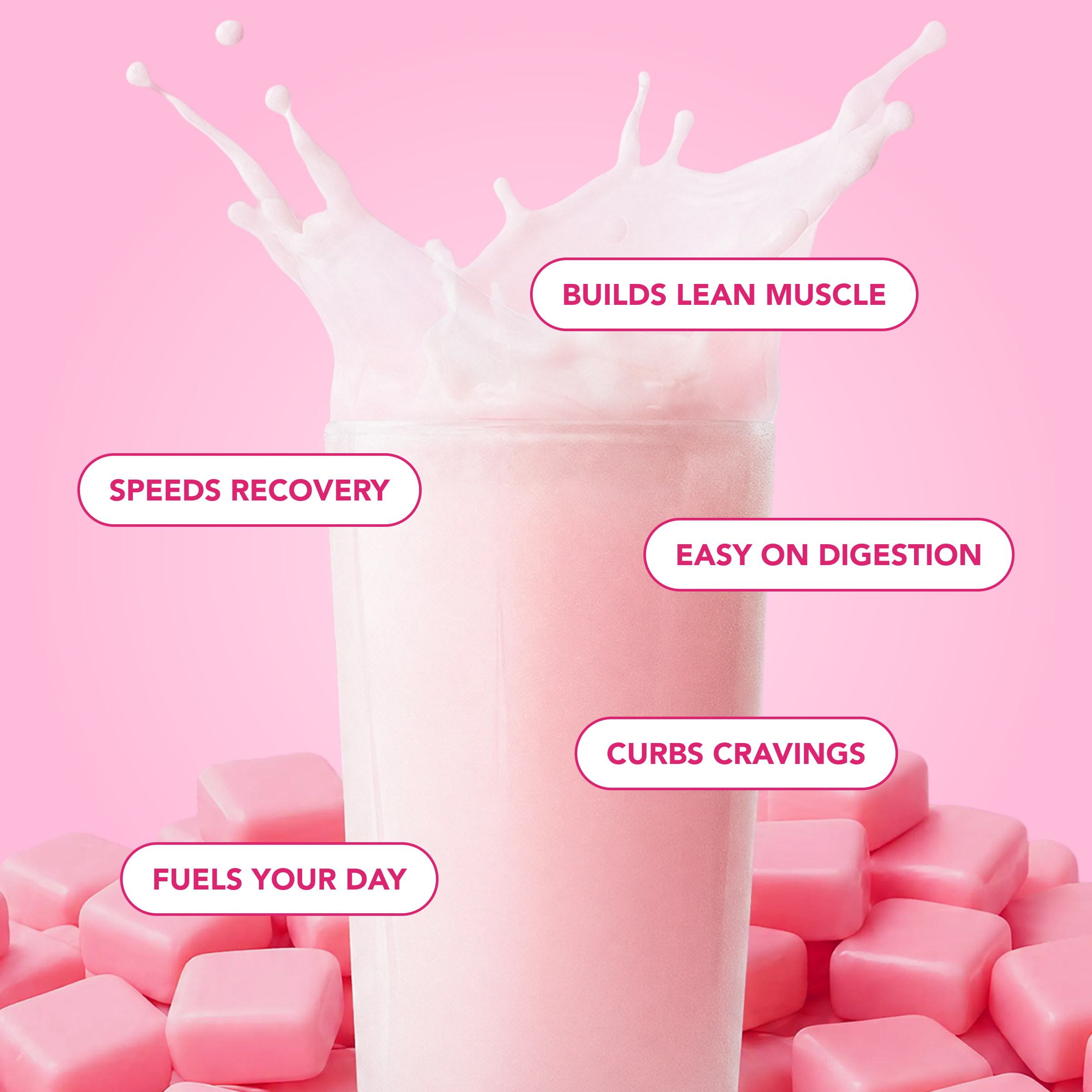 cleansimpleeats Clear Protein Powder: Pink Burst (8 Single Serving Stick Packs)