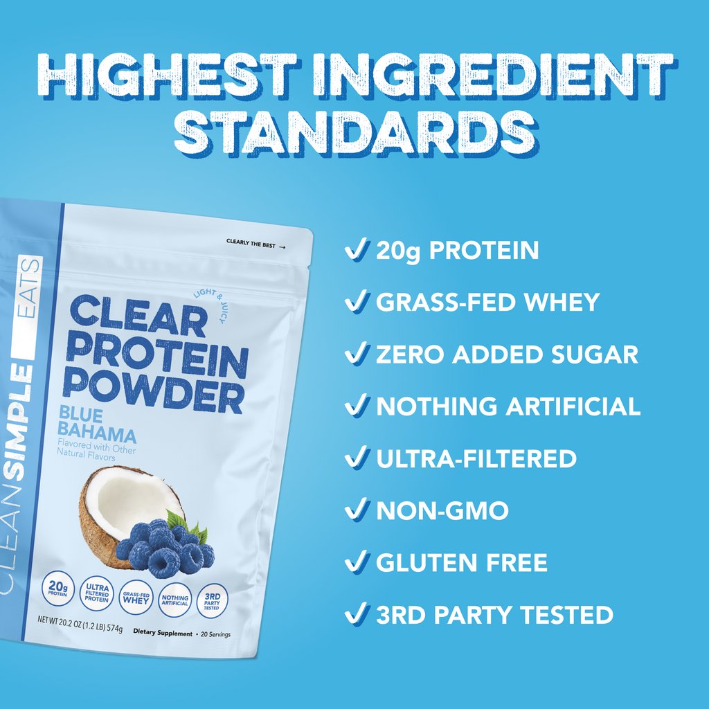 cleansimpleeats Clear Protein Powder: Blue Bahama (20 Serving)