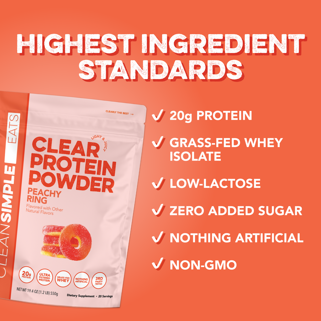 cleansimpleeats Clear Protein Powder: Peachy Ring (20 Serving)