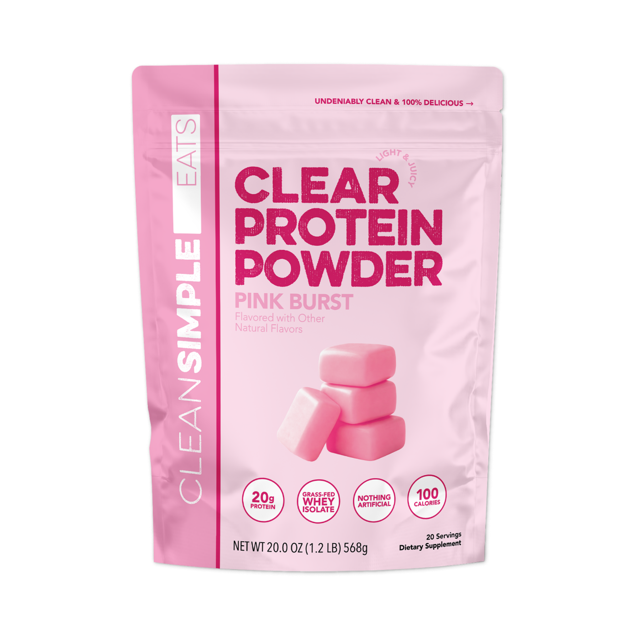 cleansimpleeats Clear Protein Powder: Pink Burst (20 Serving)