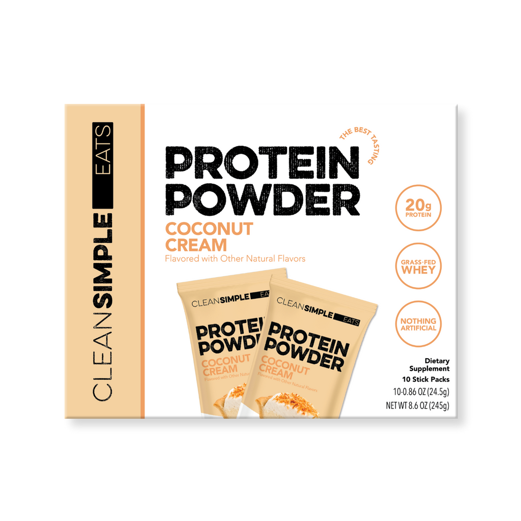 cleansimpleeats Protein Powder: Coconut Cream (10 Single Serving Stick Packs)