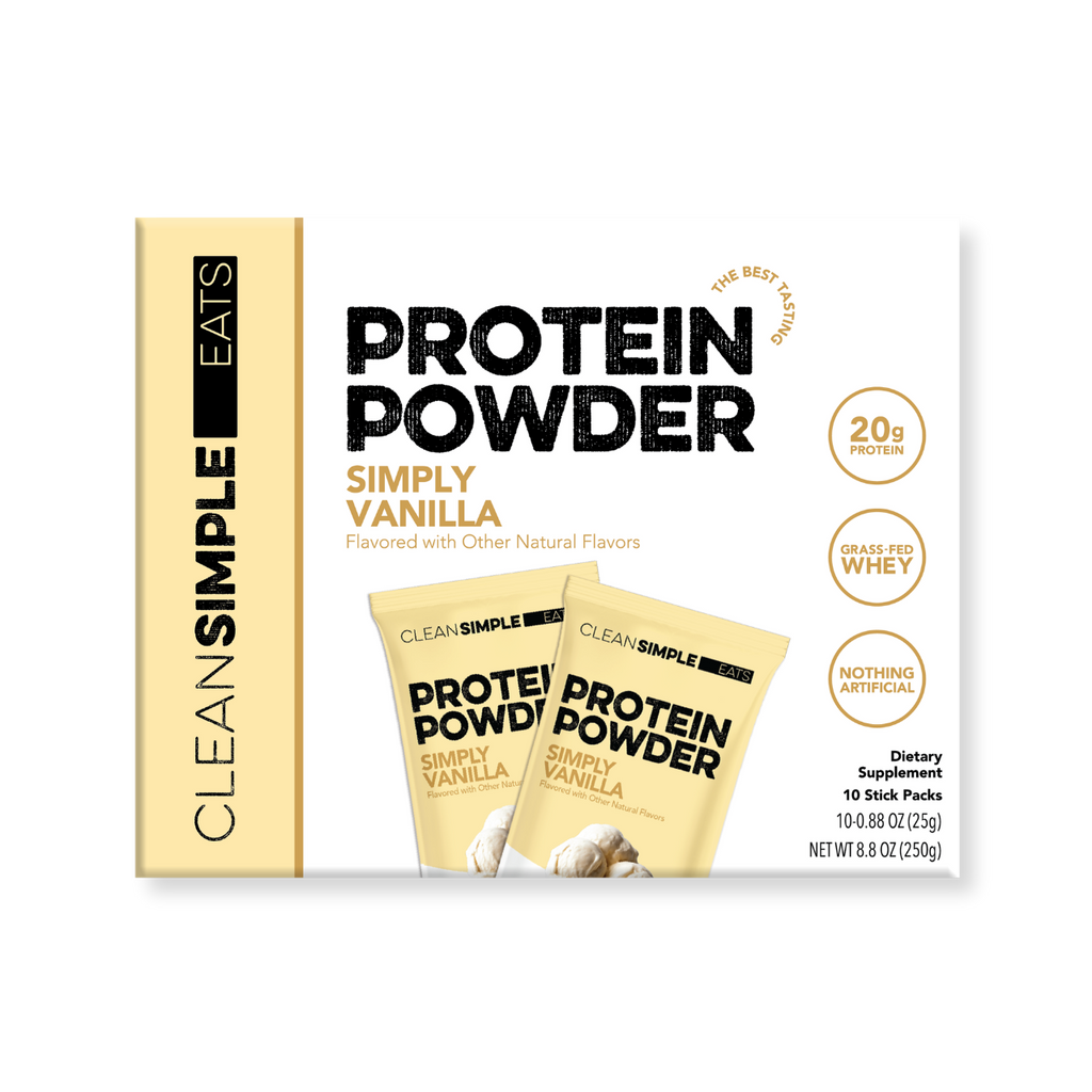 cleansimpleeats Protein Powder: Simply Vanilla (10 Single Serving Stick Packs)