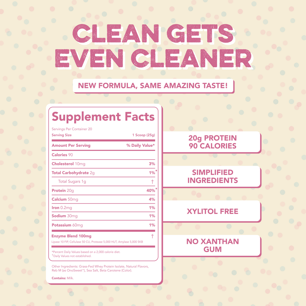 cleansimpleeats Protein Powder: Cake Batter (20 Serving Bag)