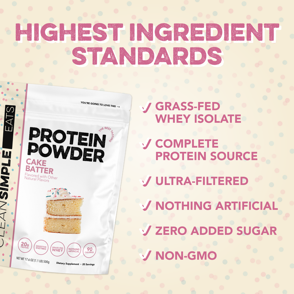 cleansimpleeats Protein Powder: Cake Batter (20 Serving Bag)