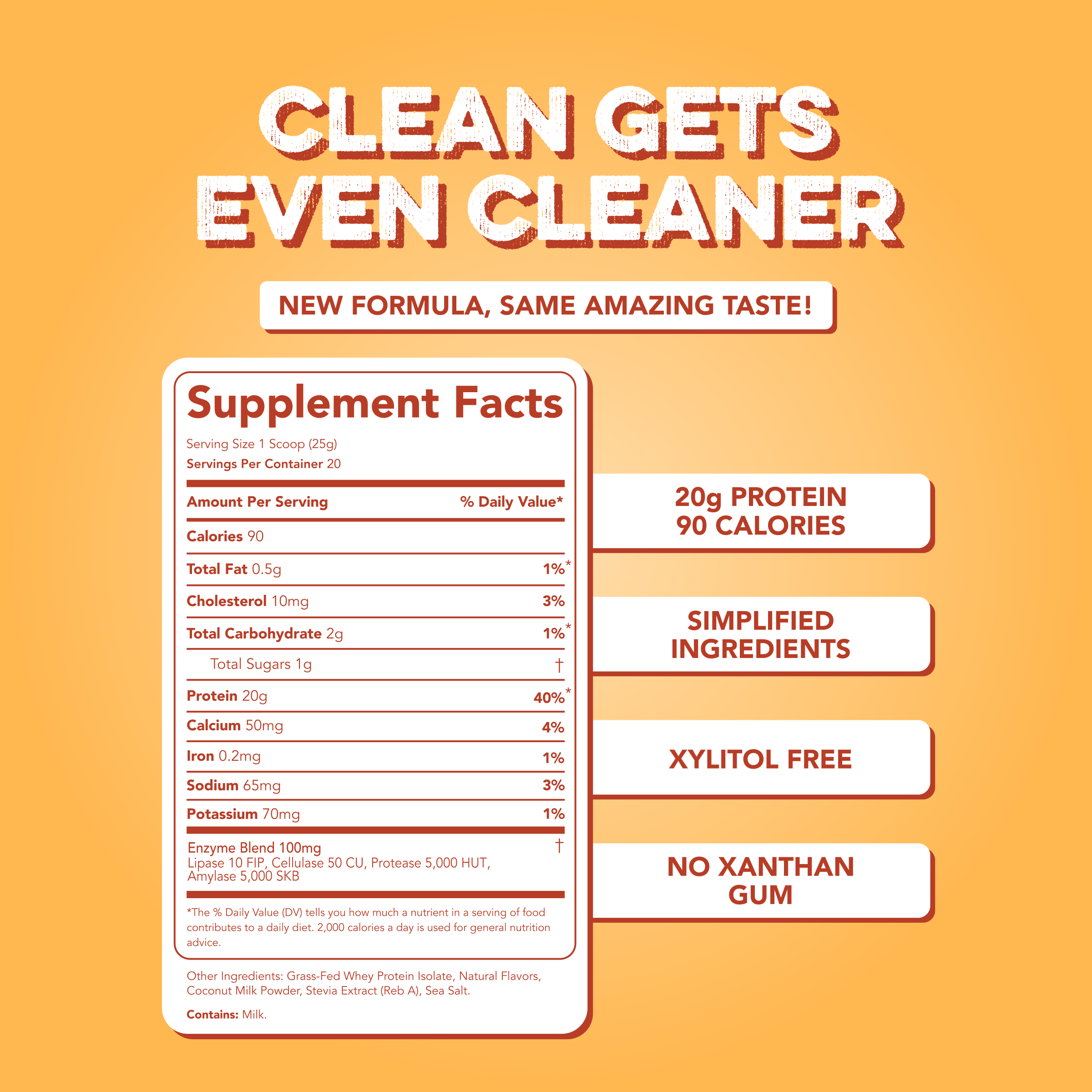 cleansimpleeats Protein Powder: Caramel Toffee (20 Serving Bag)