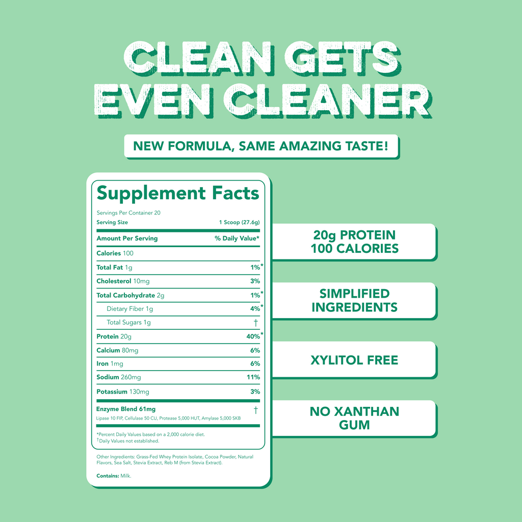 cleansimpleeats Protein Powder: Mint Chocolate Cookie (20 Serving Bag)