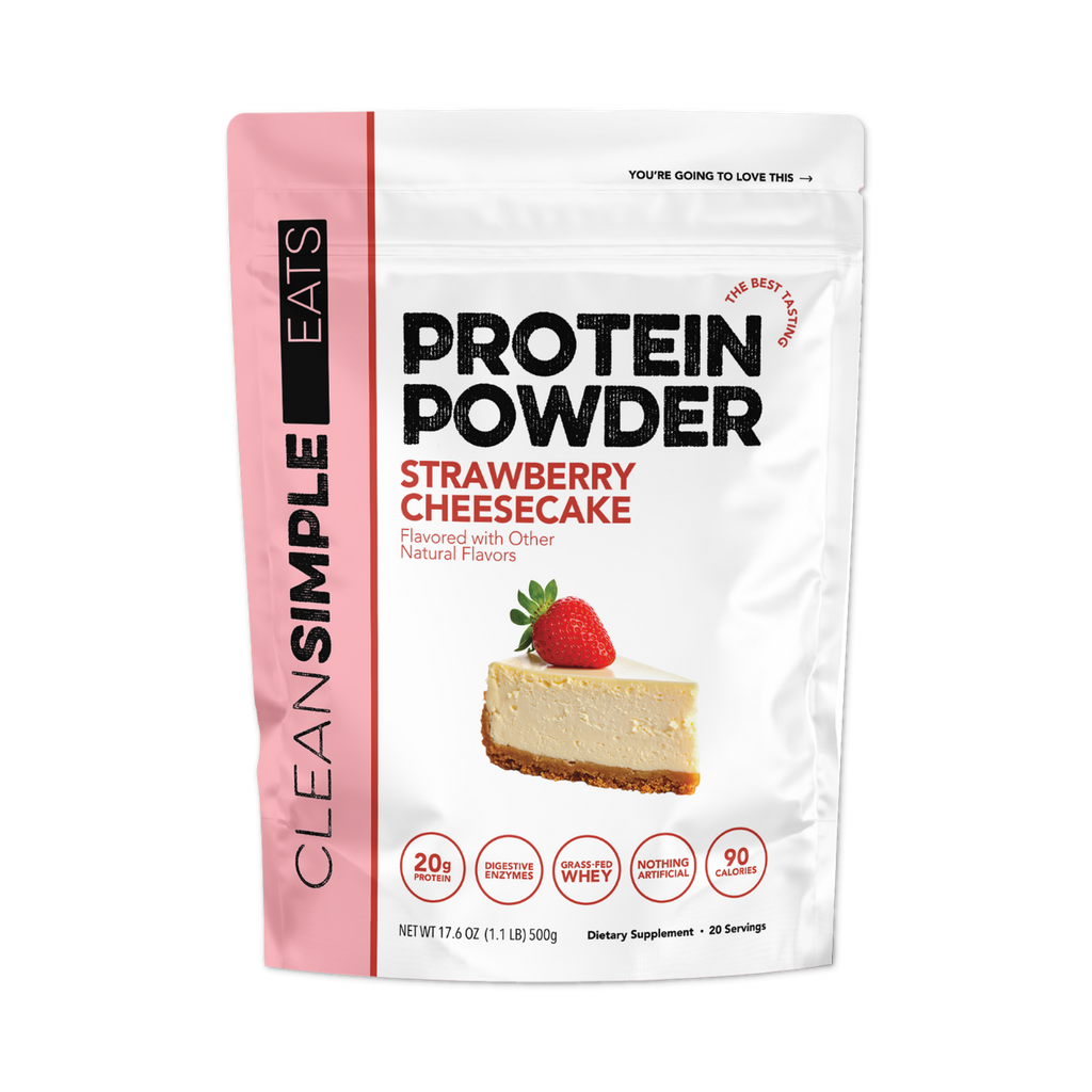 cleansimpleeats Protein Powder: Strawberry Cheesecake (20 Serving Bag)