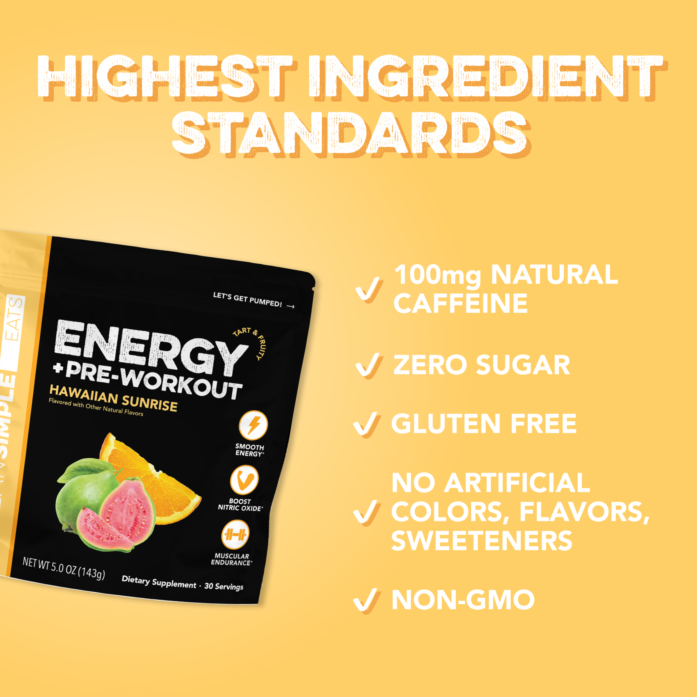 cleansimpleeats Energy + Pre-Workout: Hawaiian Sunrise (30 Servings)