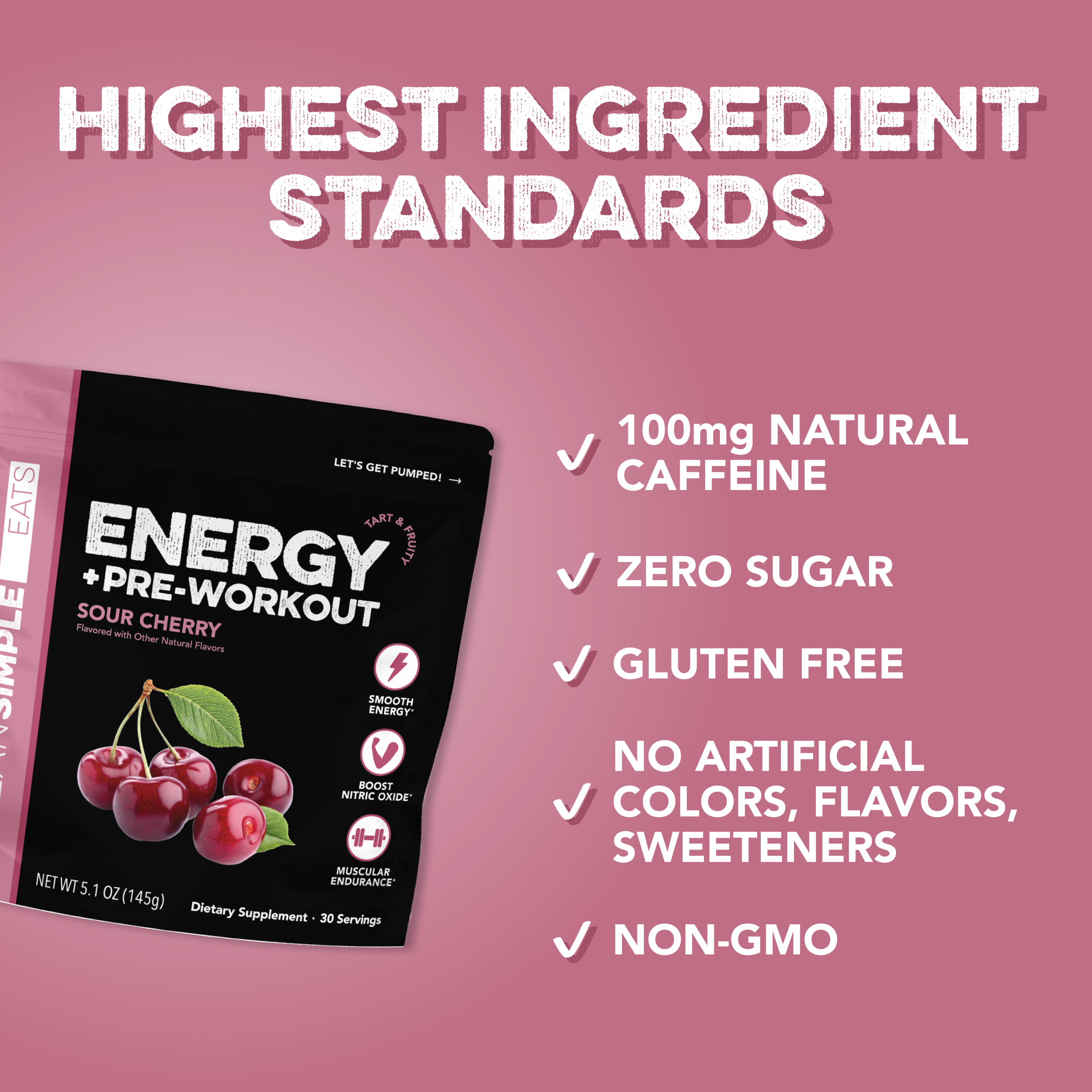 cleansimpleeats Energy + Pre-Workout: Sour Cherry (30 Servings)