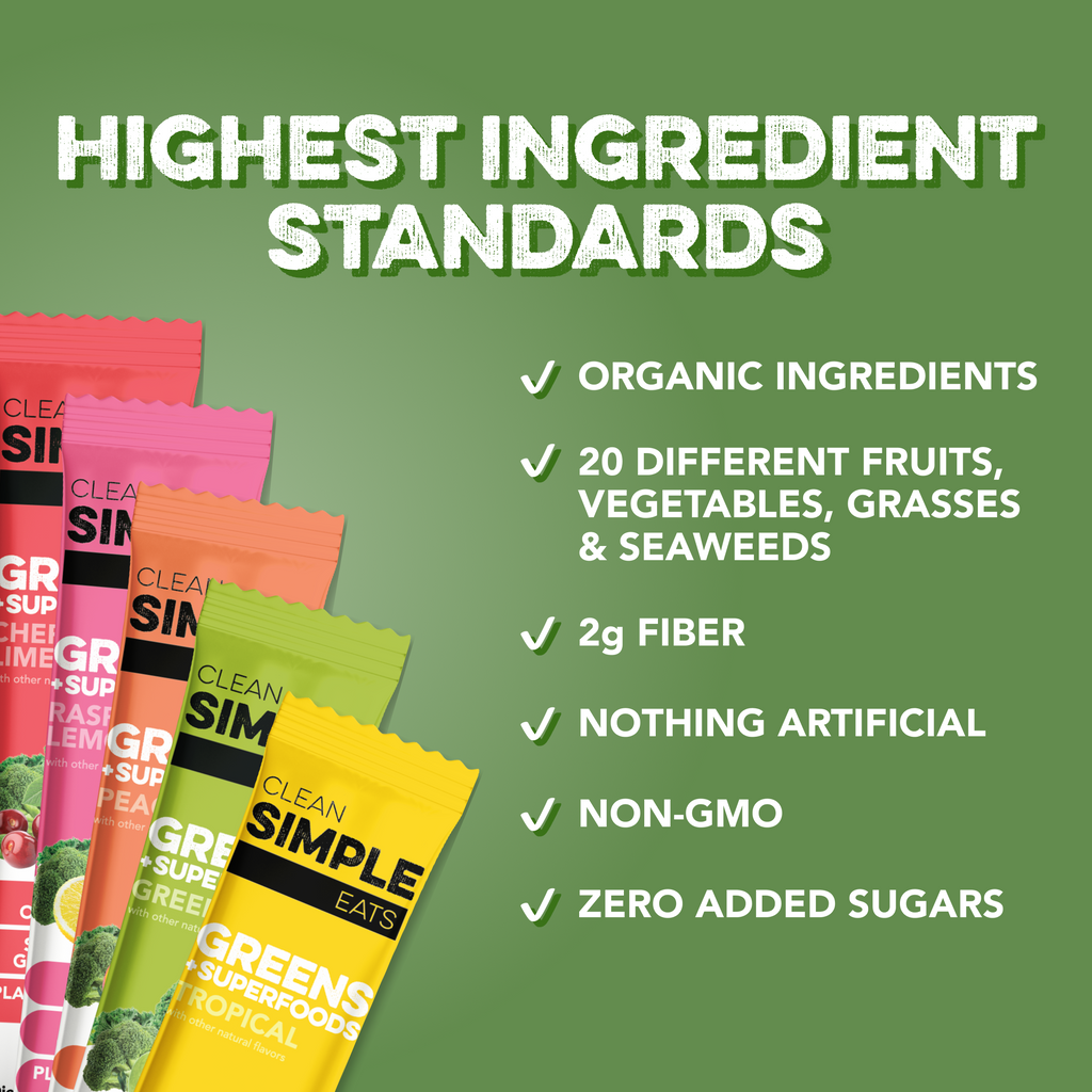 cleansimpleeats Greens Mix Variety Pack (10 Single Serving Stick Packs)