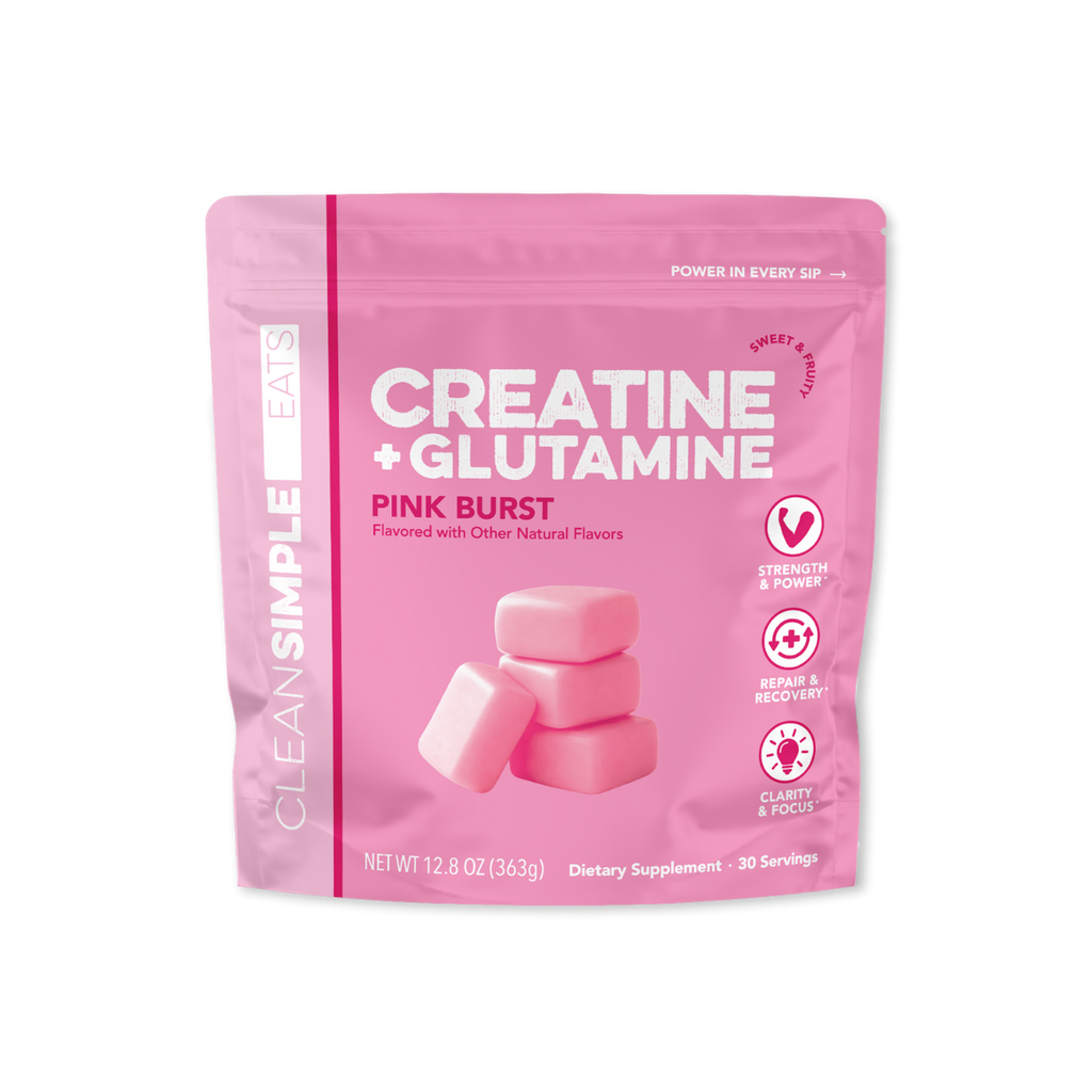 cleansimpleeats Creatine + Glutamine: Pink Burst (30 Serving Bag)