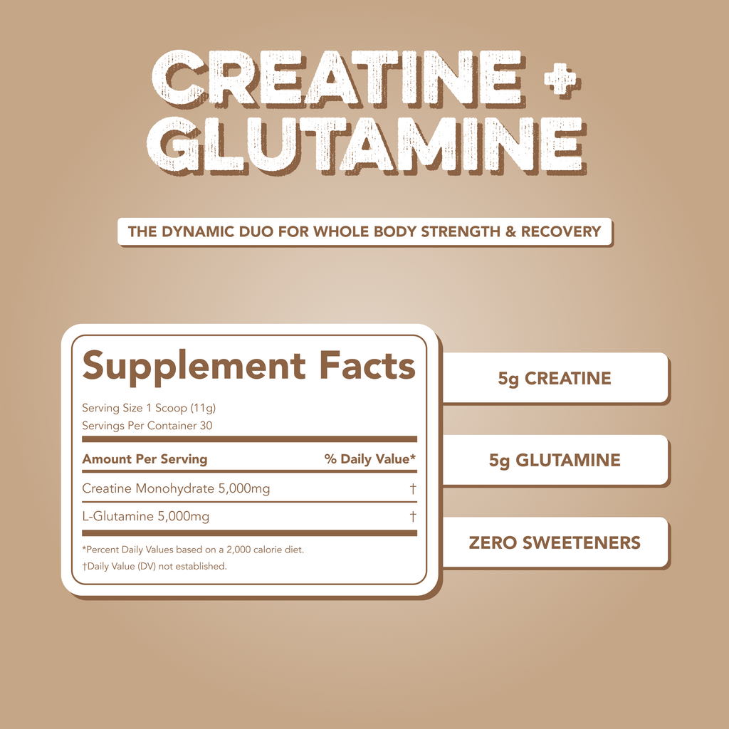 cleansimpleeats Creatine + Glutamine: Unflavored (30 Serving Bag)