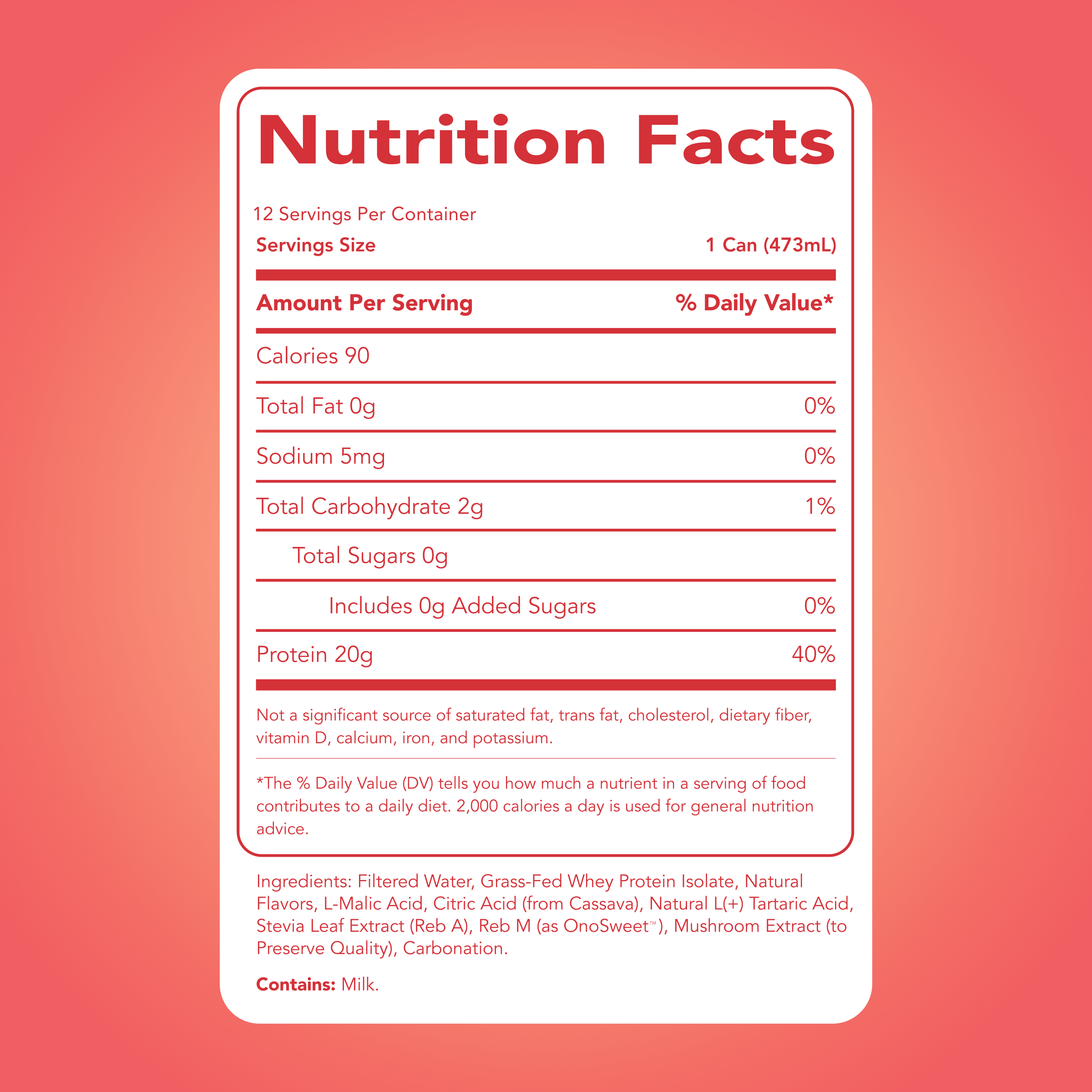 cleansimpleeats Clear Protein Water: Peach Mango Creme (16 Oz. | 12 Pack)