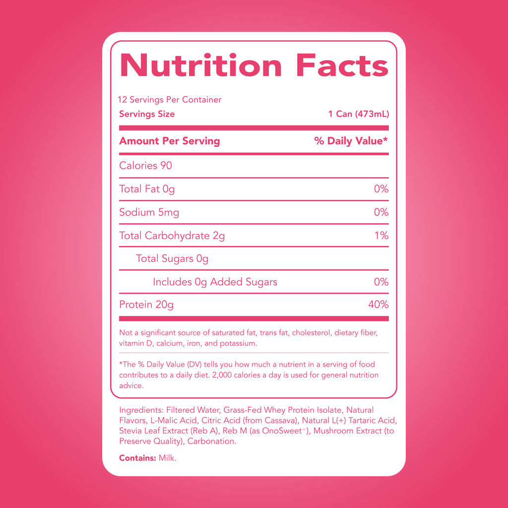 cleansimpleeats Clear Protein Water: Raspberries & Cream (16 Oz. | 12 Pack)
