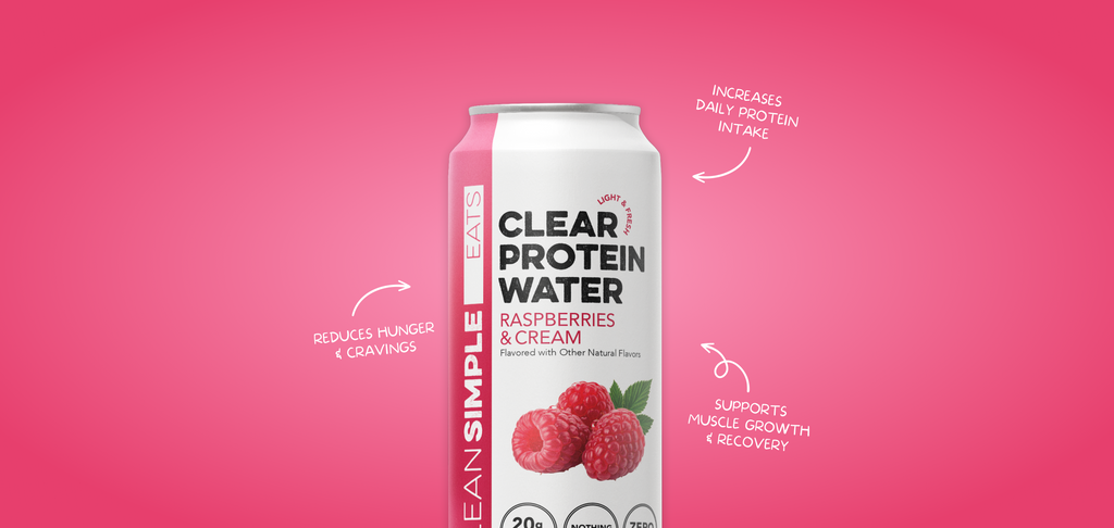 cleansimpleeats Clear Protein Water: Raspberries & Cream (16 Oz. | 12 Pack)