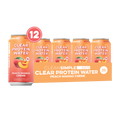 cleansimpleeats Clear Protein Water: Peach Mango Créme (12 Oz. | 12 Pack)