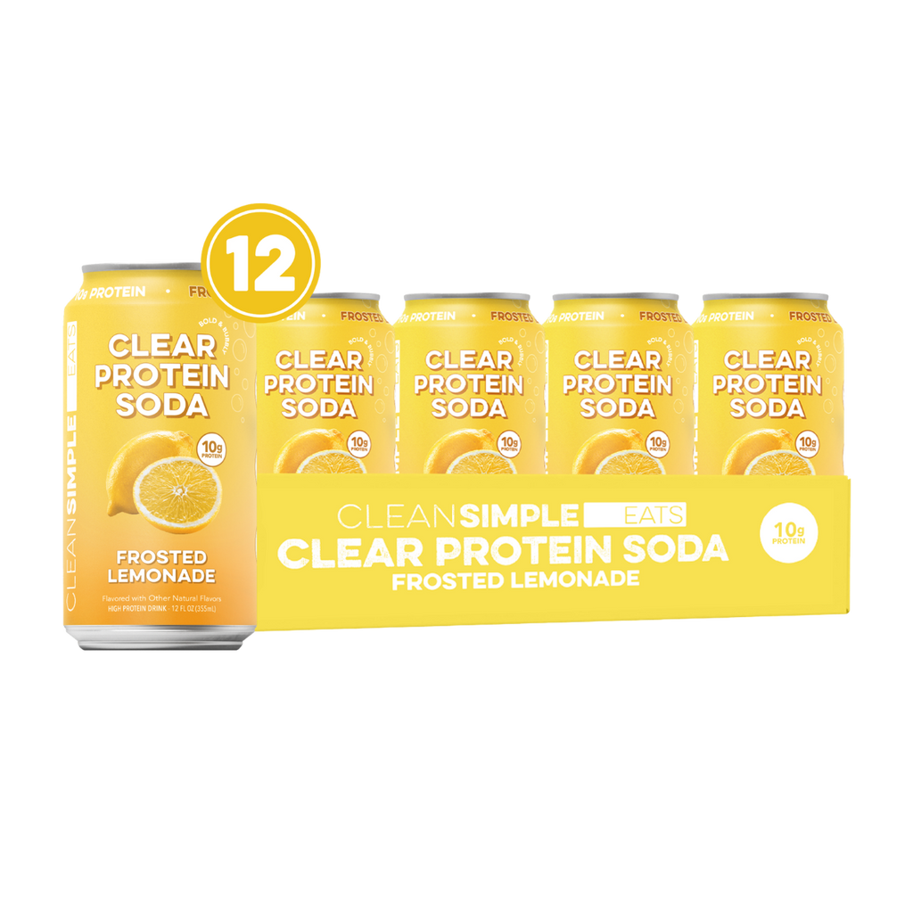 cleansimpleeats Clear Protein Soda: Frosted Lemonade (12 Oz. | 12 Pack)