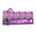 cleansimpleeats Clear Protein Soda: Classic Grape (12 Oz. | 12 Pack)