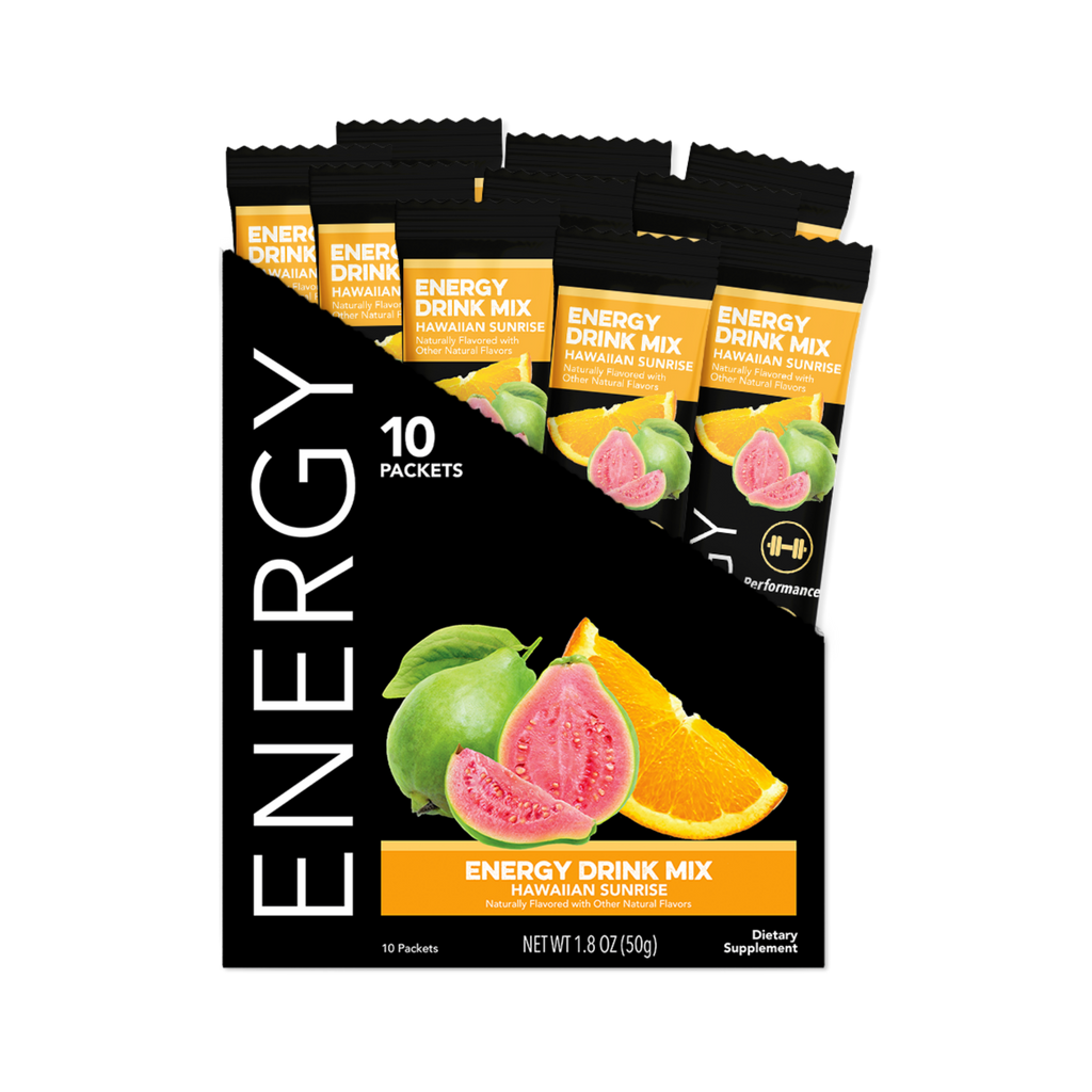 cleansimpleeats Energy: Hawaiian Sunrise Energy Drink Mix (10 Single Serving Stick Packs)