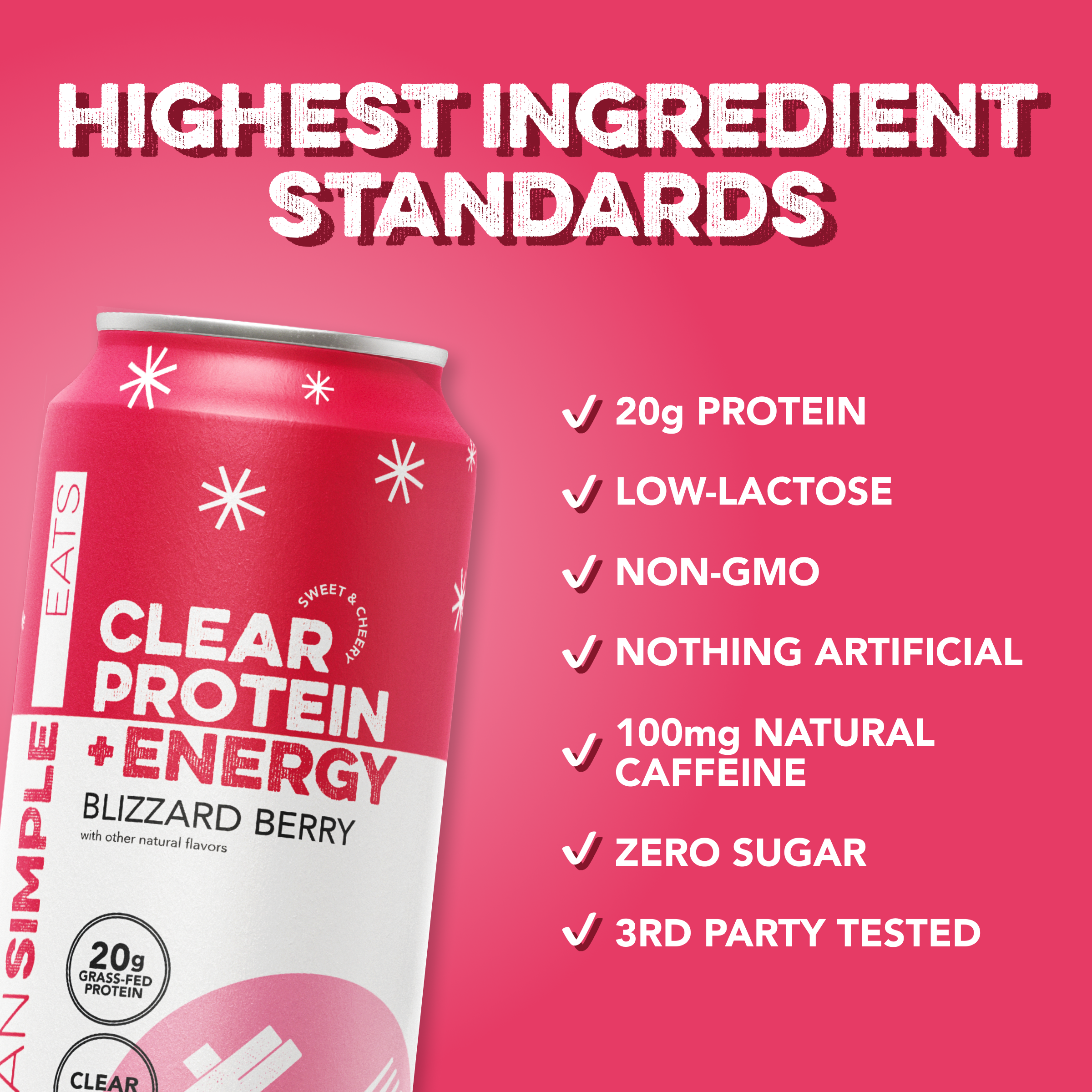 cleansimpleeats Clear Protein + Energy: Blizzard Berry (12 Pack)