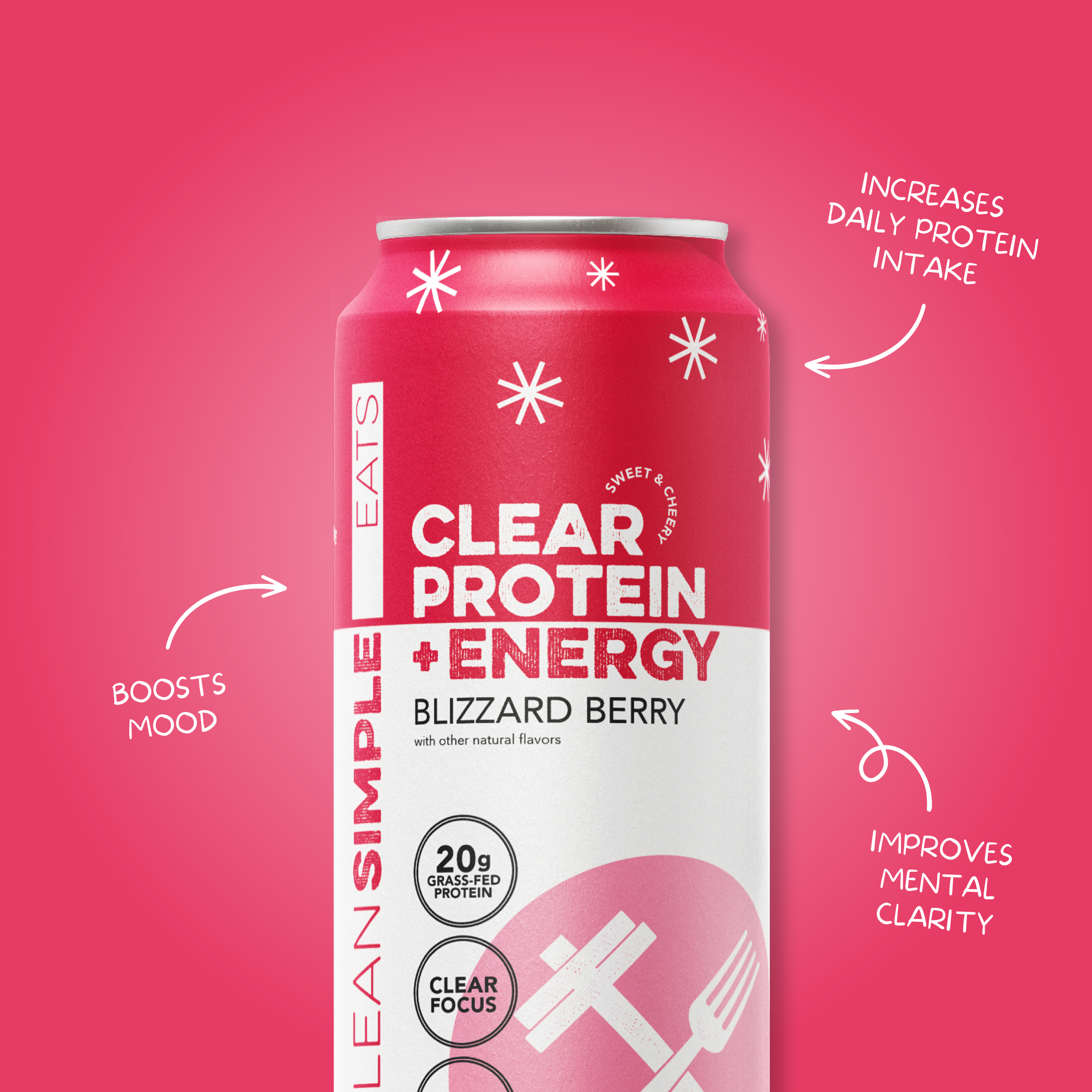 cleansimpleeats Clear Protein + Energy: Blizzard Berry (12 Pack)