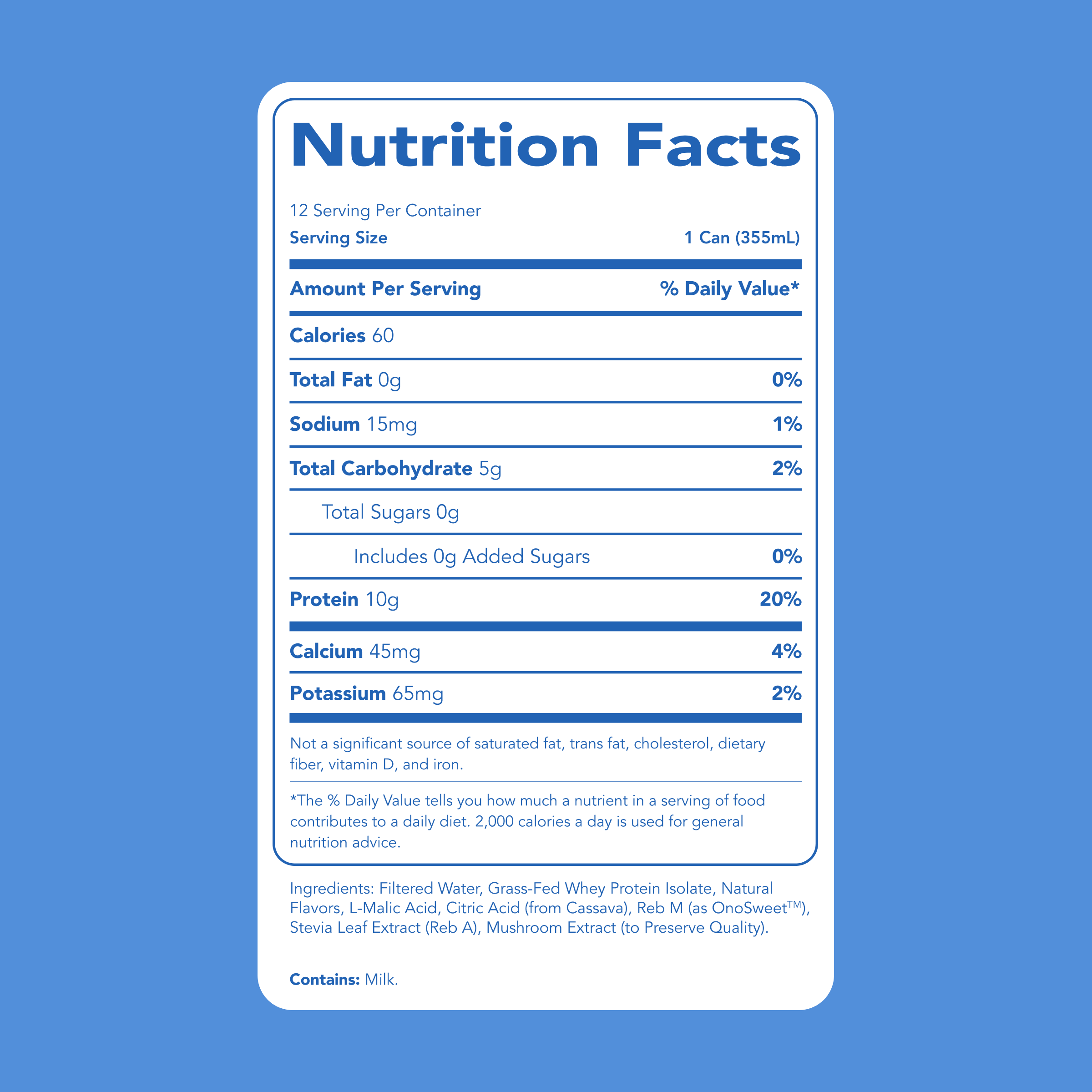 cleansimpleeats Clear Protein Water: Blue Razz (12 Oz. | 12 Pack)
