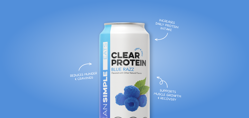 cleansimpleeats Clear Protein Water: Blue Razz (16 Oz. | 12 Pack)