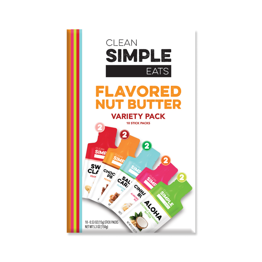 cleansimpleeats Nut Butter: Butter Variety (10 Single Serving Stick Packs)