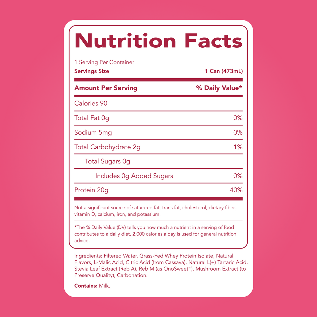 cleansimpleeats Clear Protein Soda: Cherry Lime (16 Oz. | 12 Pack)