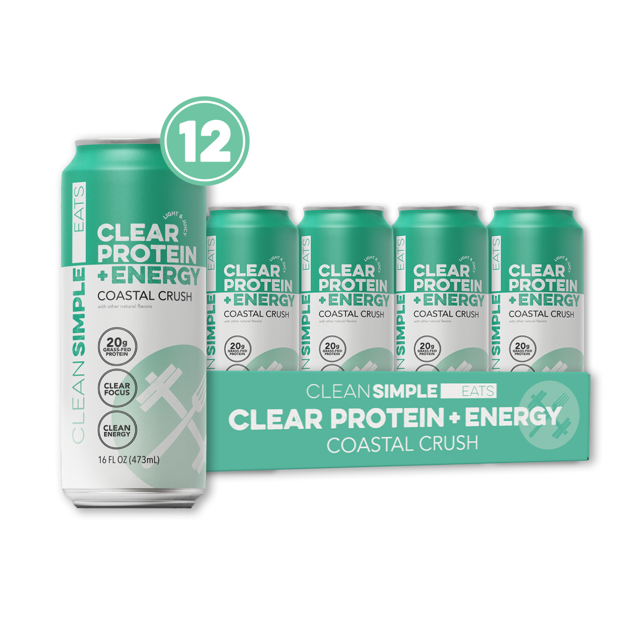 cleansimpleeats Clear Protein + Energy: Coastal Crush (12 Pack)