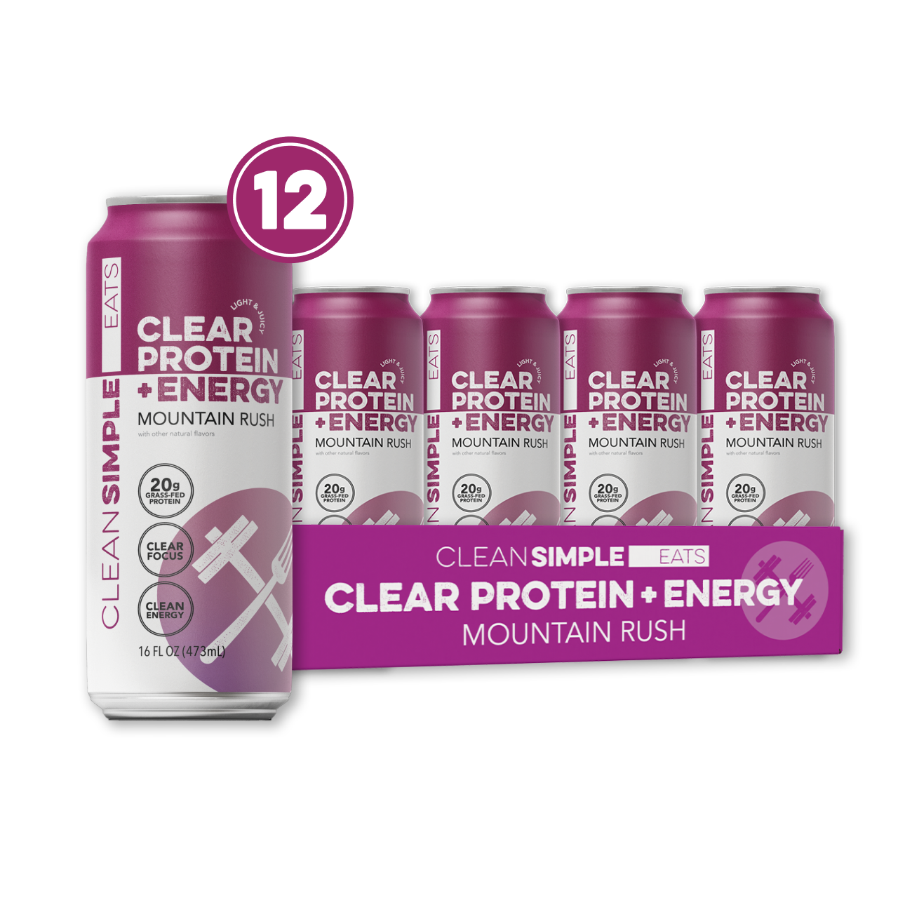 cleansimpleeats Clear Protein + Energy: Mountain Rush (12 Pack)