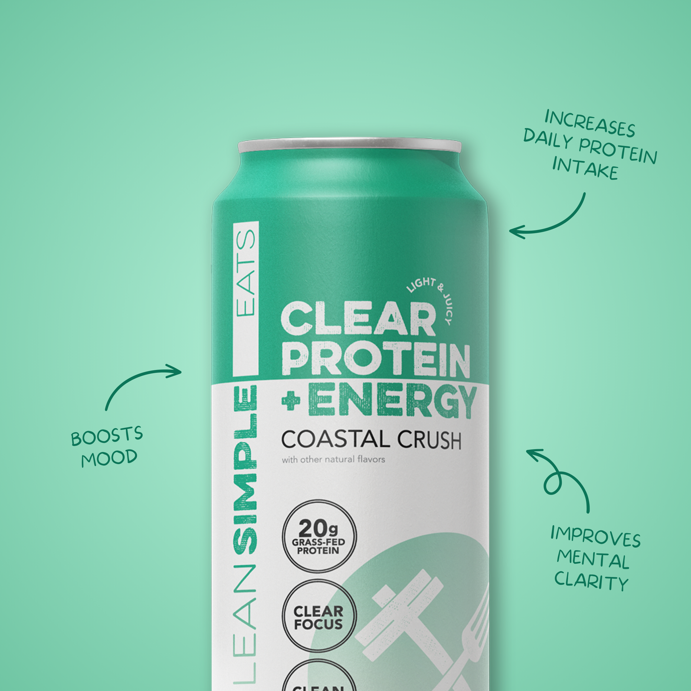 cleansimpleeats Clear Protein + Energy: Coastal Crush (12 Pack)