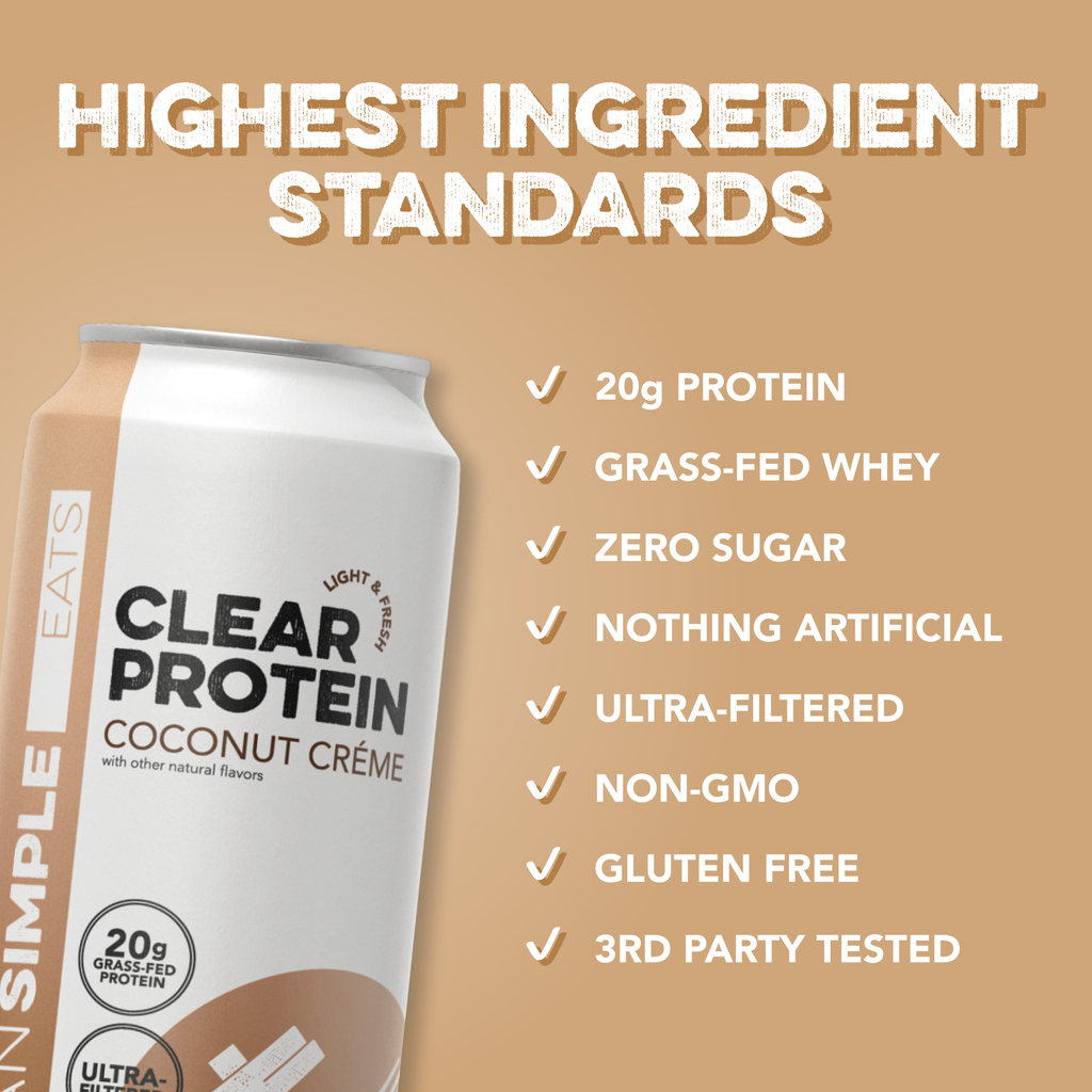 cleansimpleeats Clear Protein Water: Coconut Créme (16 Oz. | 12 Pack)