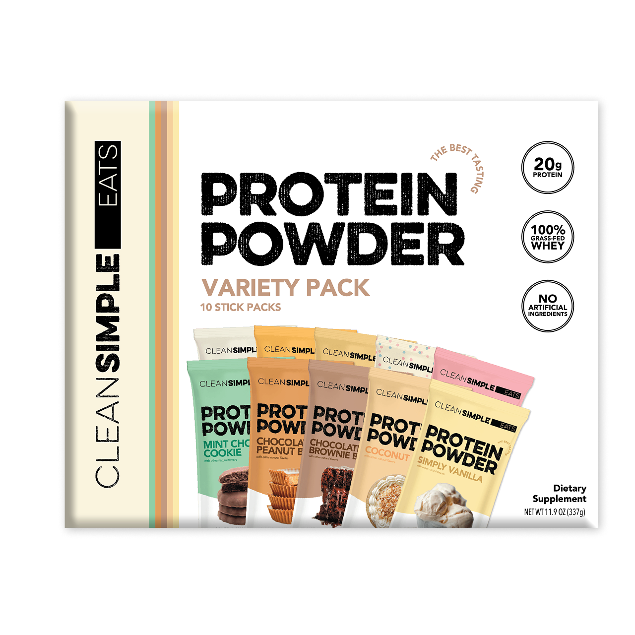 cleansimpleeats 10-Flavor Variety Pack (10 Single Serving Stick Packs)