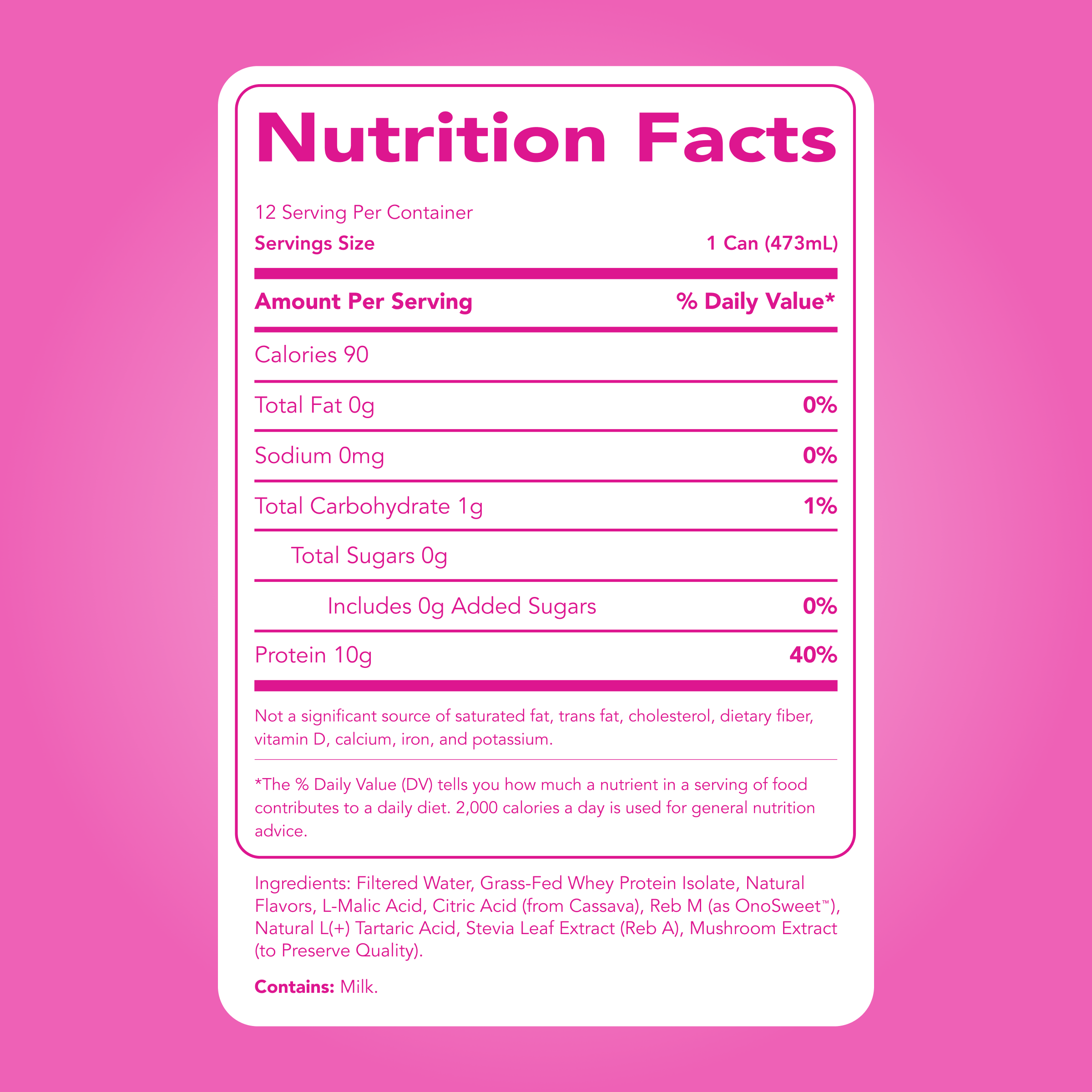 cleansimpleeats Clear Protein Water: Dragon Fruit (16 Oz. | 12 Pack)