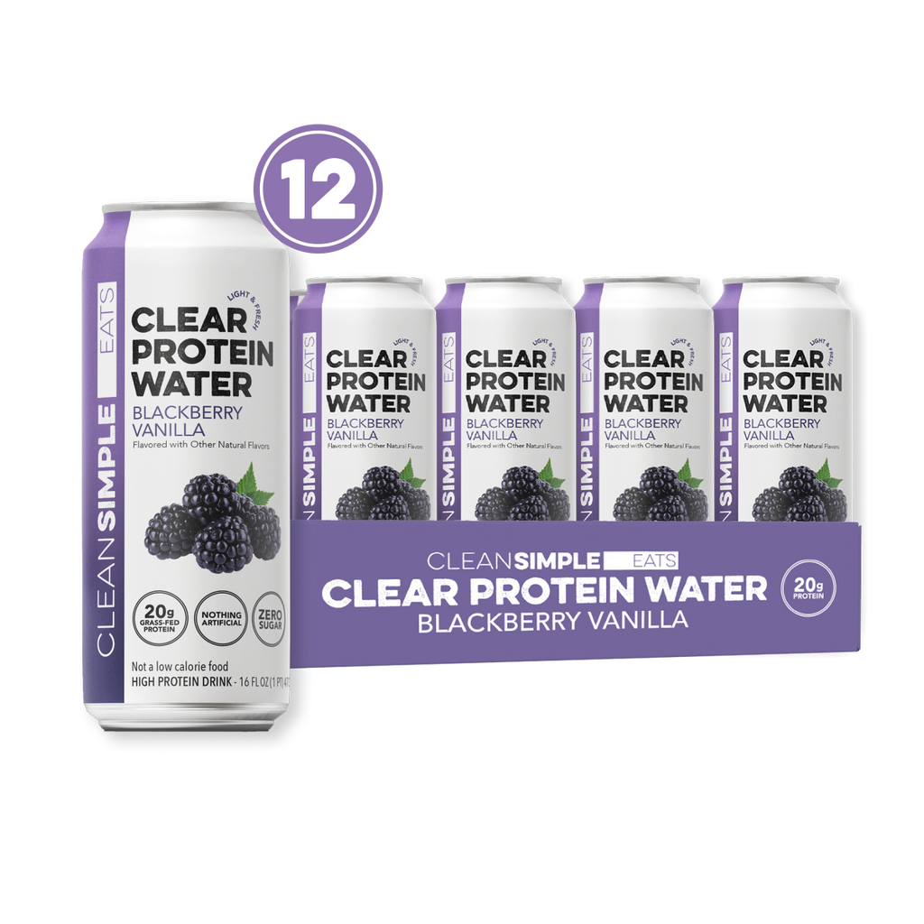 cleansimpleeats Clear Protein Water: Blackberry Vanilla (16 Oz. | 12 Pack)