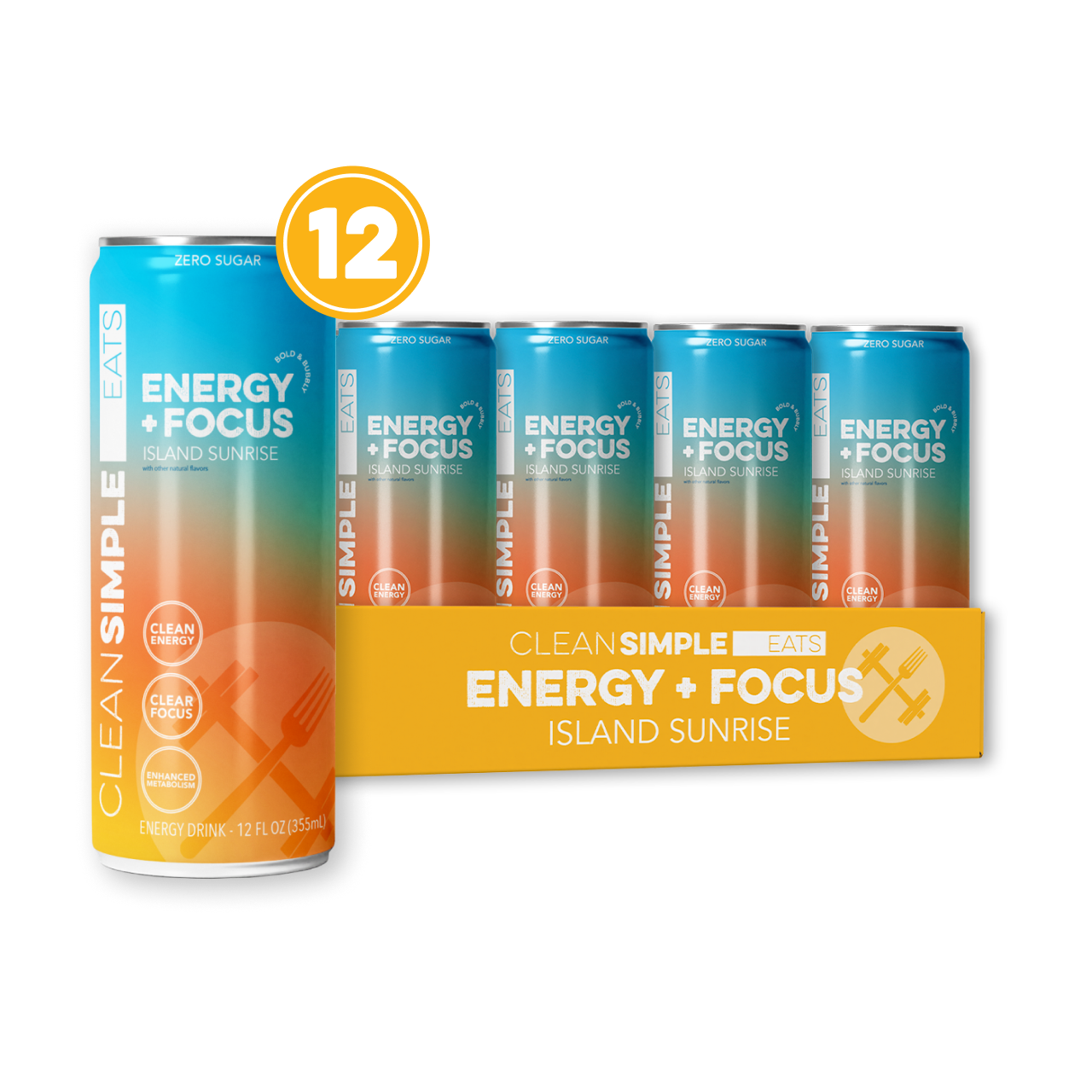 cleansimpleeats Energy + Focus: Island Sunrise (12-pack)