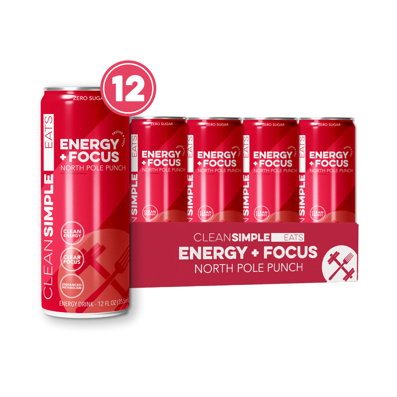 cleansimpleeats Energy + Focus: North Pole Punch (12-pack)