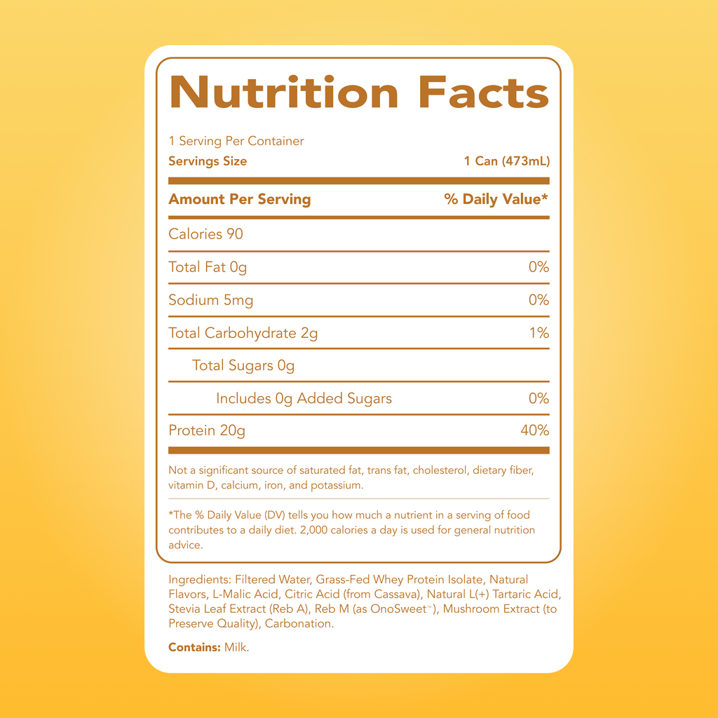 cleansimpleeats Clear Protein Soda: Frosted Lemonade (16 Oz. | 12 Pack)