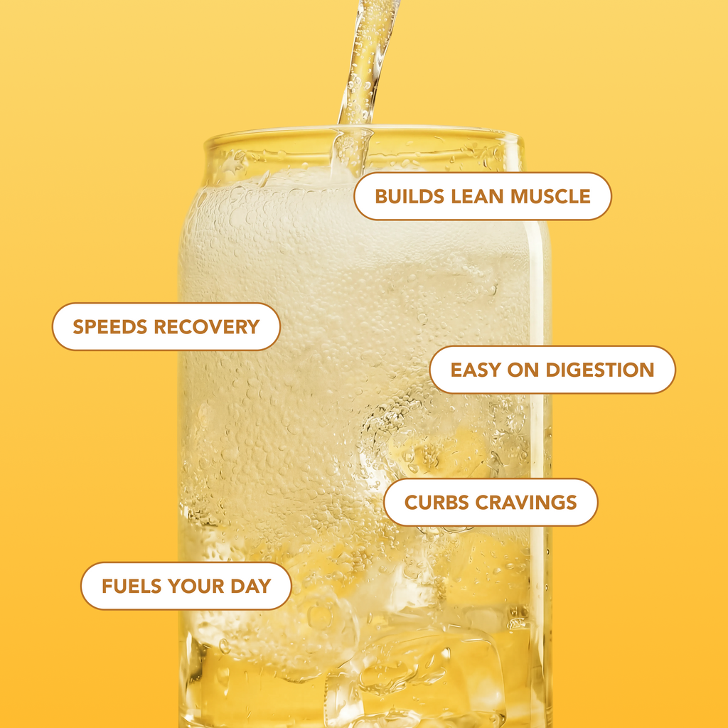 cleansimpleeats Clear Protein Soda: Frosted Lemonade (12 Oz. | 12 Pack)