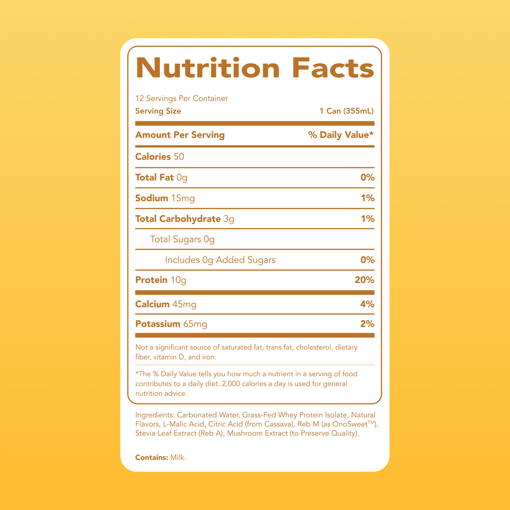 cleansimpleeats Clear Protein Soda: Frosted Lemonade (12 Oz. | 12 Pack)