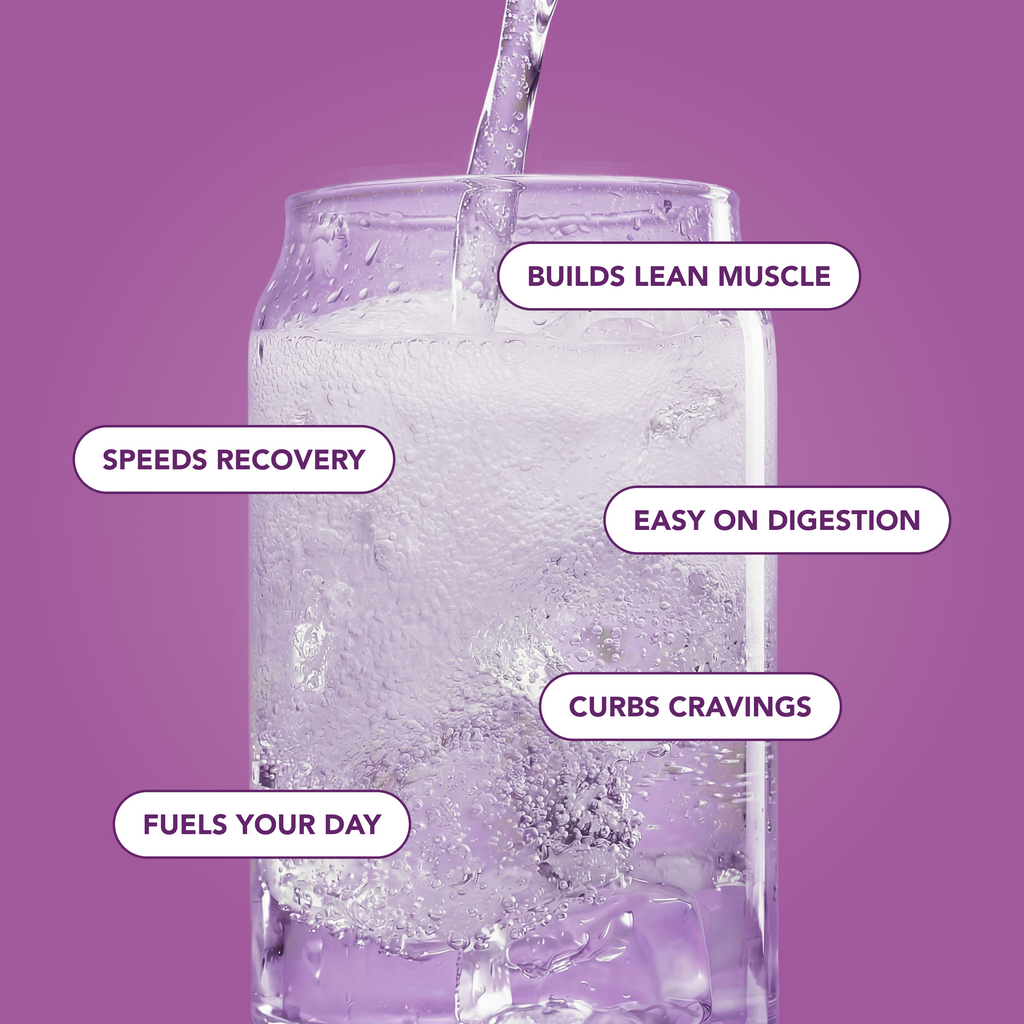 cleansimpleeats Clear Protein Soda: Classic Grape (12 Oz. | 12 Pack)