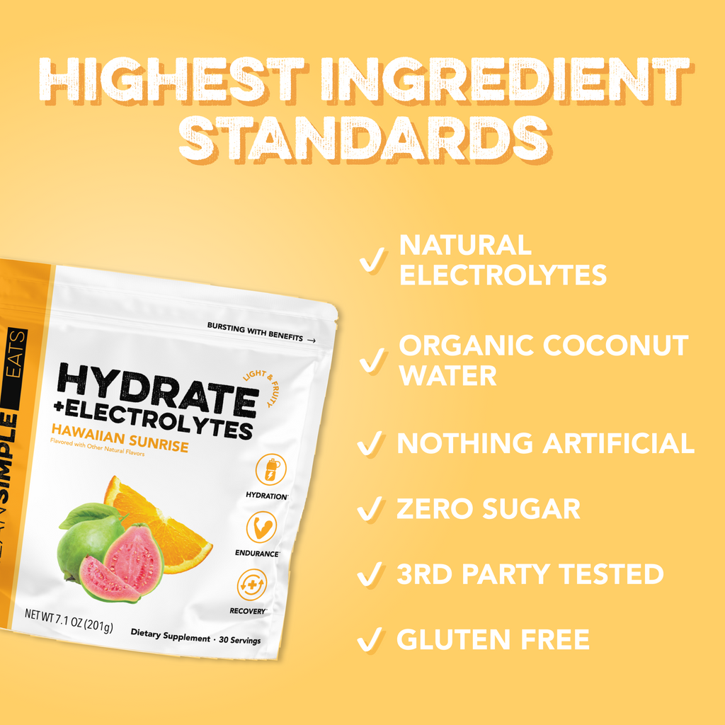 cleansimpleeats Hydrate + Electrolytes: Hawaiian Sunrise (30 Serving Bag)