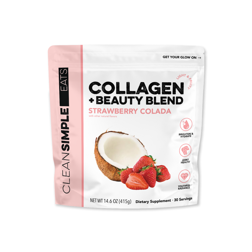 cleansimpleeats Collagen + Beauty Blend: Strawberry Colada (30 Serving)