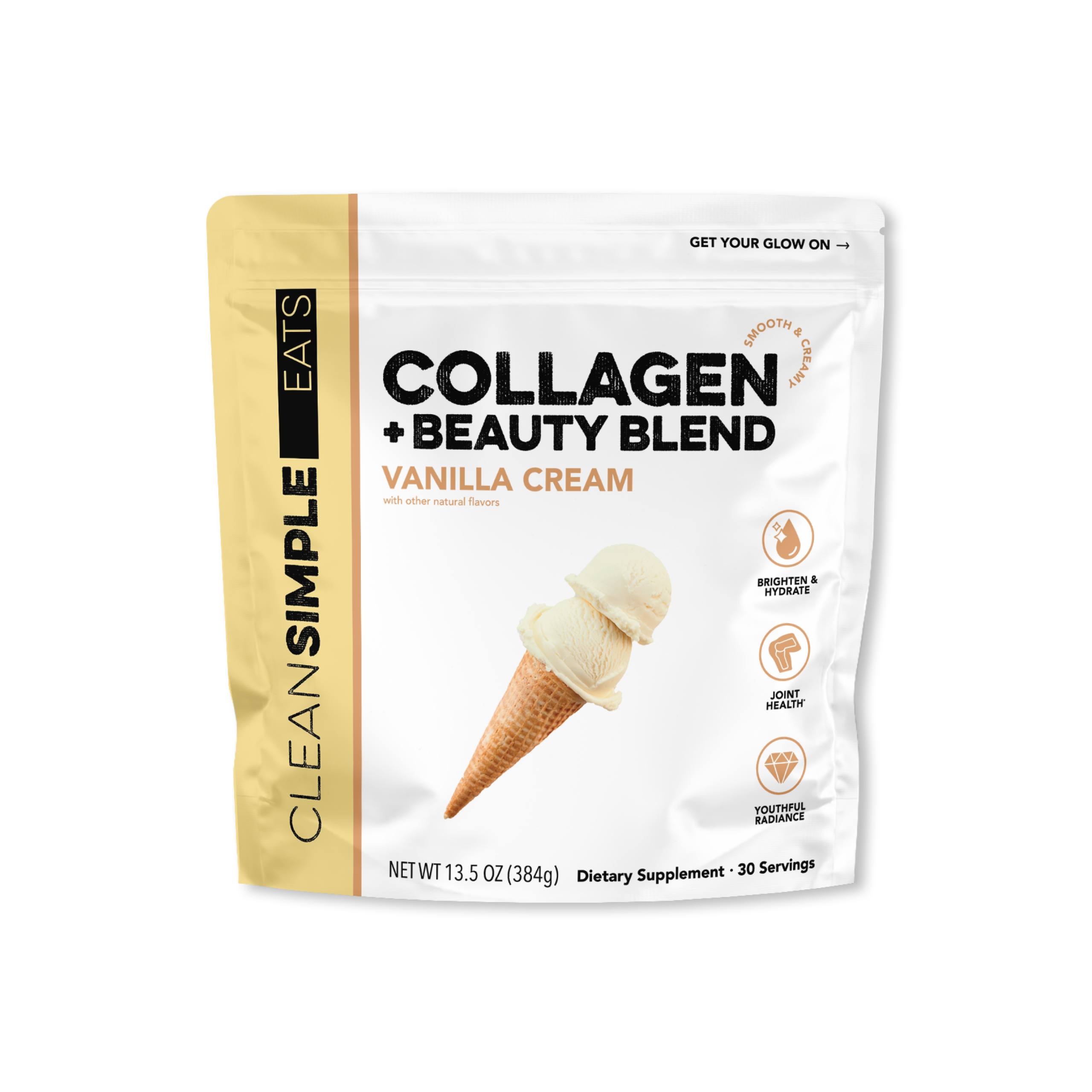 cleansimpleeats Collagen + Beauty Blend: Vanilla Cream (30 Serving)