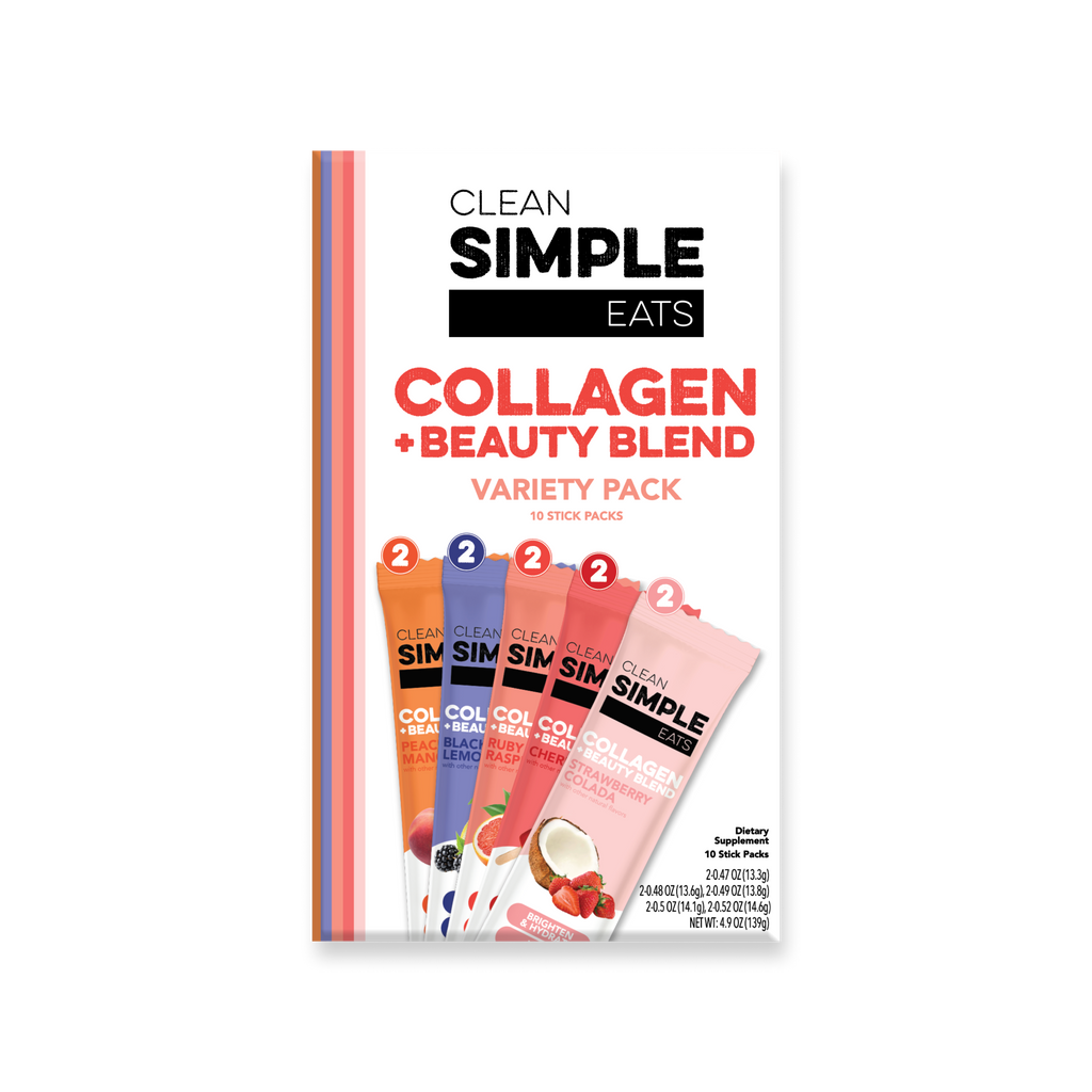 cleansimpleeats Collagen + Beauty Blend: Variety Pack (10 Single Serving Stick Pack)