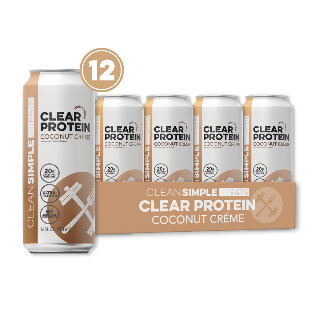 cleansimpleeats Clear Protein Water: Coconut Créme (16 Oz. | 12 Pack)