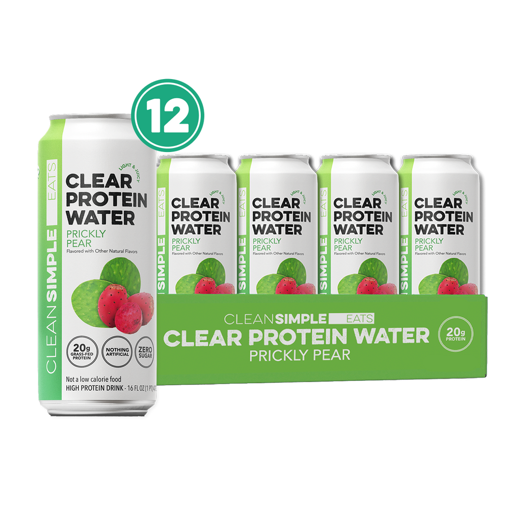 cleansimpleeats Clear Protein Water: Prickly Pear (16 Oz. | 12 Pack)