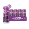cleansimpleeats Clear Protein Soda: Classic Grape (16 Oz. | 12 Pack)